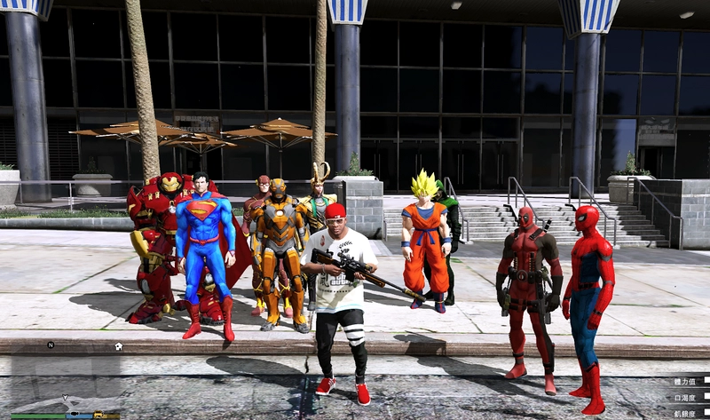 [侠盗猎车手5]GTA5中国风1.41整合版1300辆真车+183位美女与英雄+200%存档