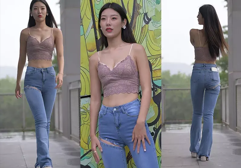 街拍@黑色热裤女孩图视合集31.2G