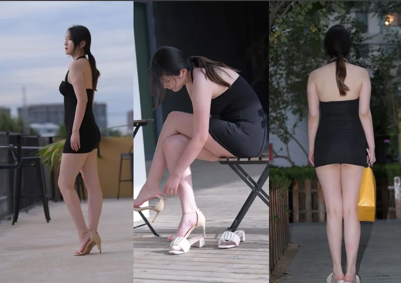 街拍M972.Komorebi02颜值女神黑裙图15.4G